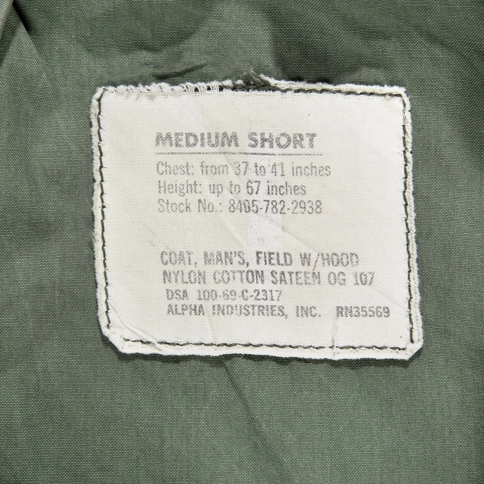 1969 Vintage M-65 Field Jacket Fits Large Short