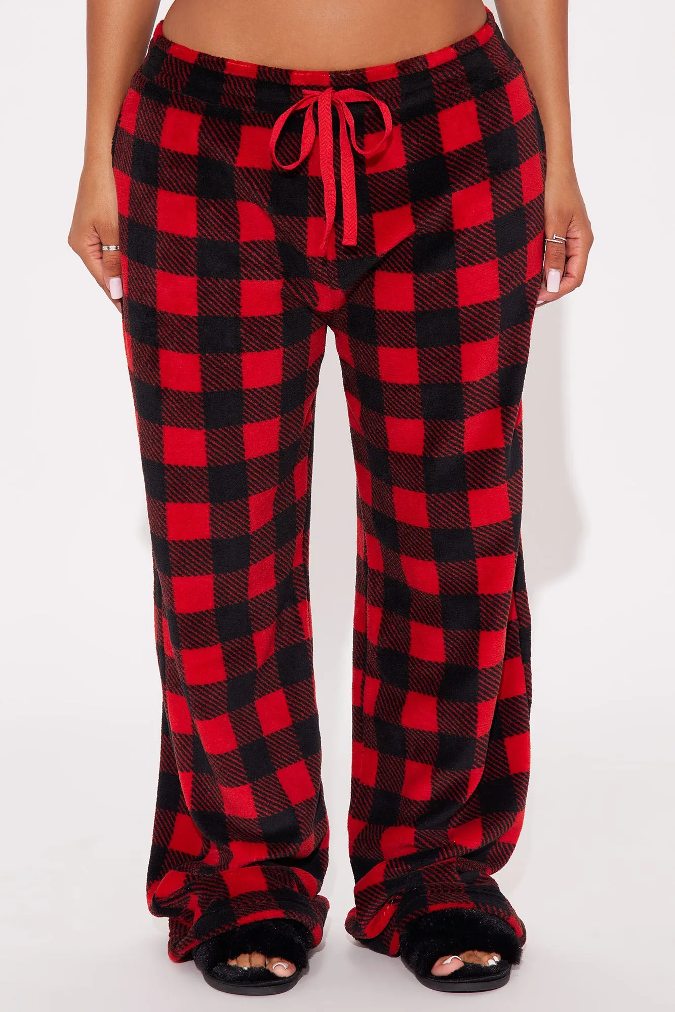 Always Cozy Plush PJ Pants - Red/Black