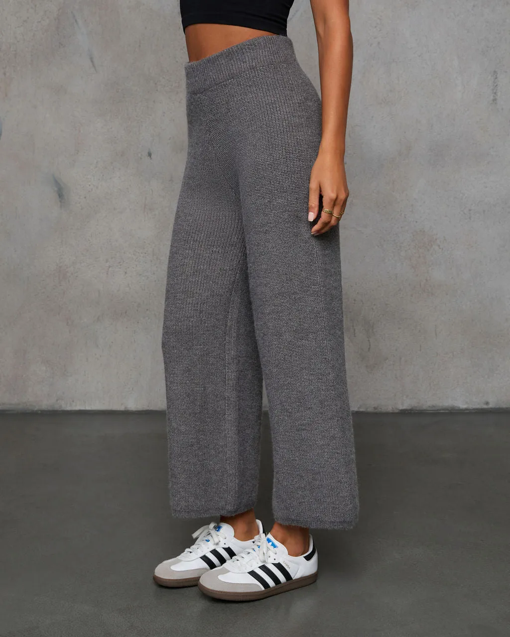 Always Cozy Ribbed Wide Leg Pants