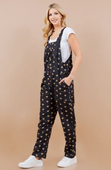 Bee Print Overalls