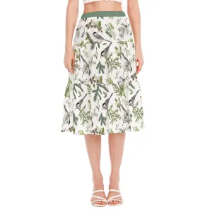 Bohemian Bird of Prey Women's Pleated Chiffon Skirt