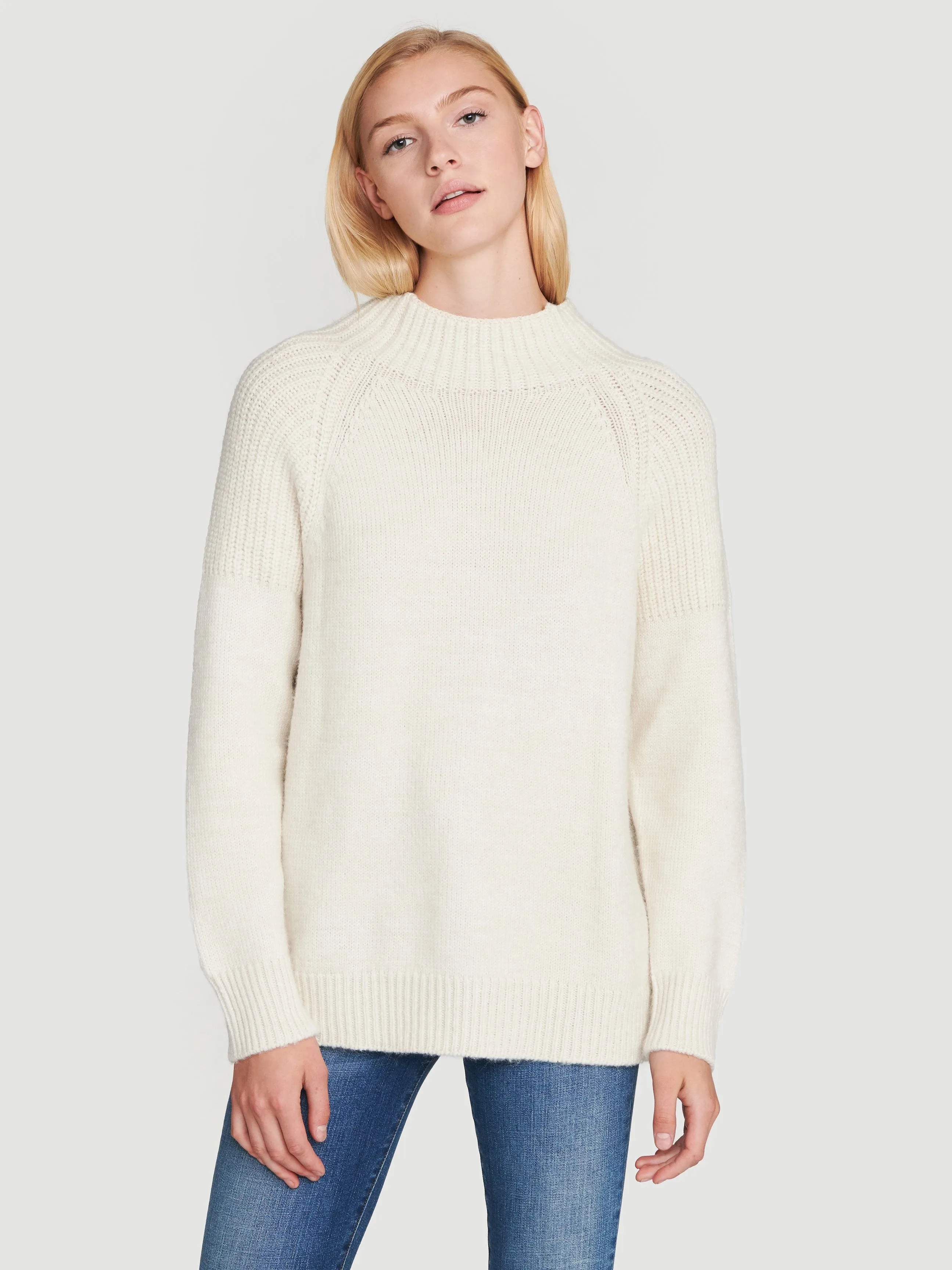 Boxy Rib Sweater -- Off White