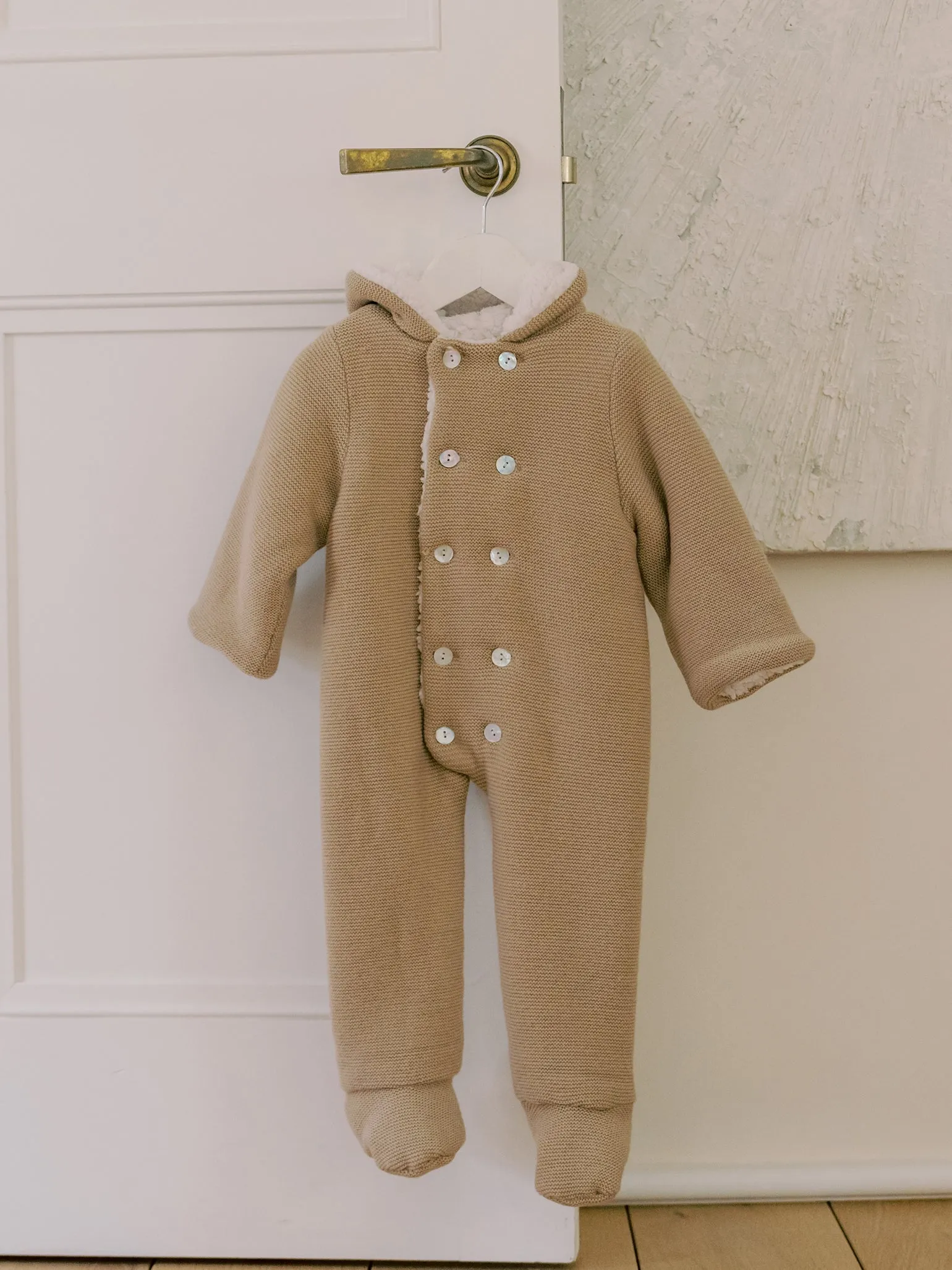 Camel Alejo Merino Baby Snowsuit