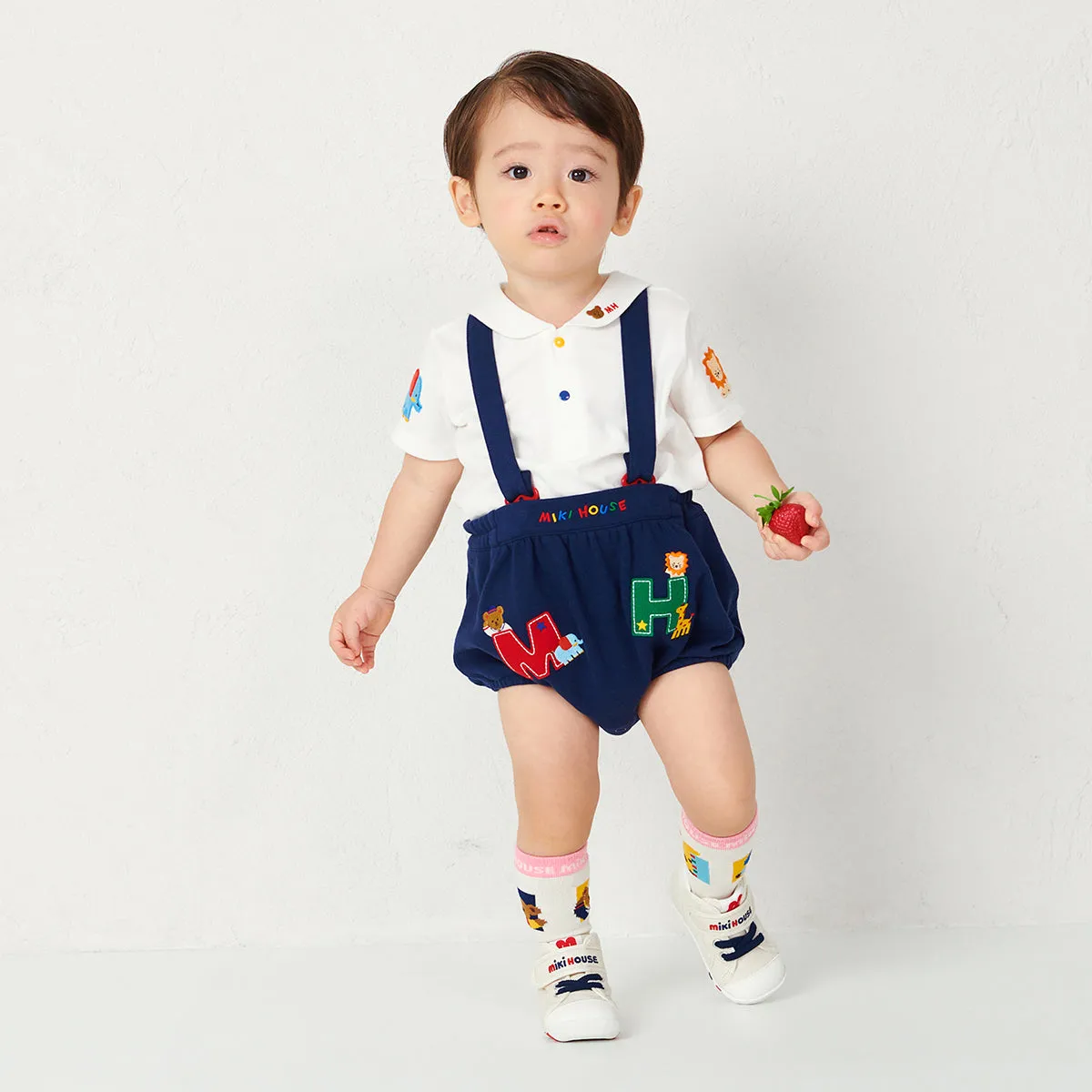 Classic MIKI HOUSE Bear Sailor Collar Blouse