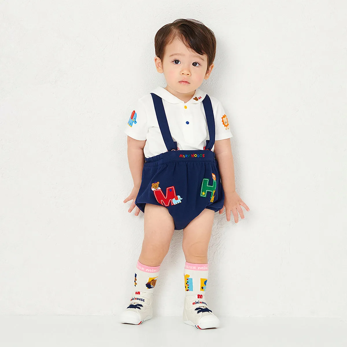 Classic MIKI HOUSE Bear Sailor Collar Blouse