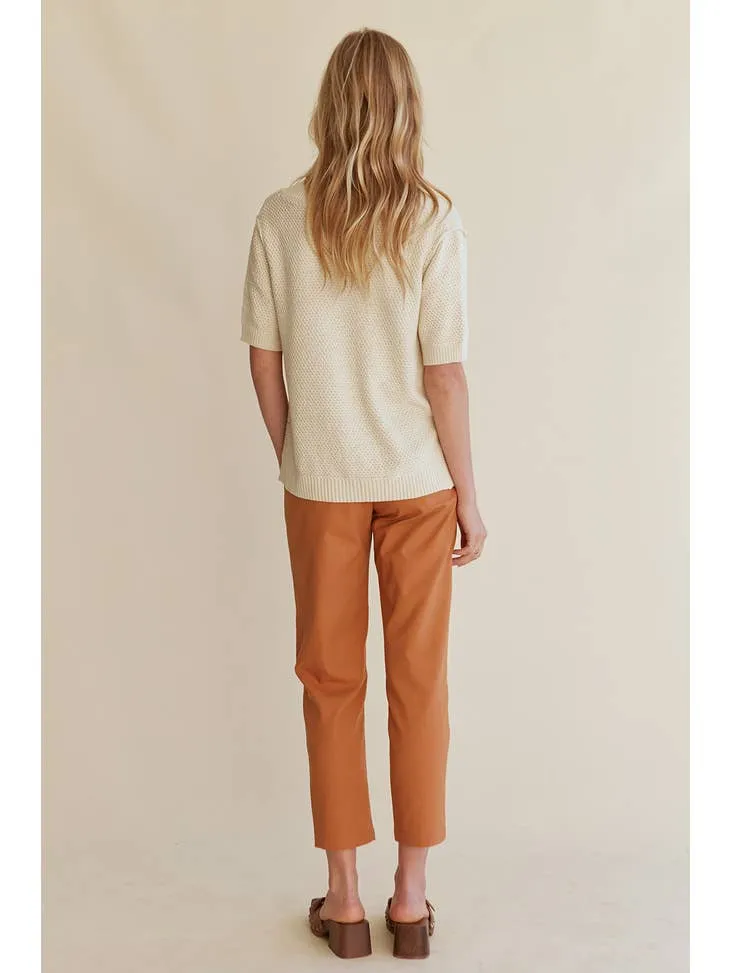 Clay pleated pants