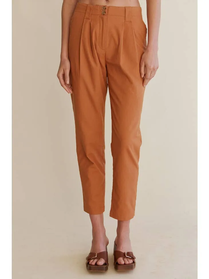 Clay pleated pants