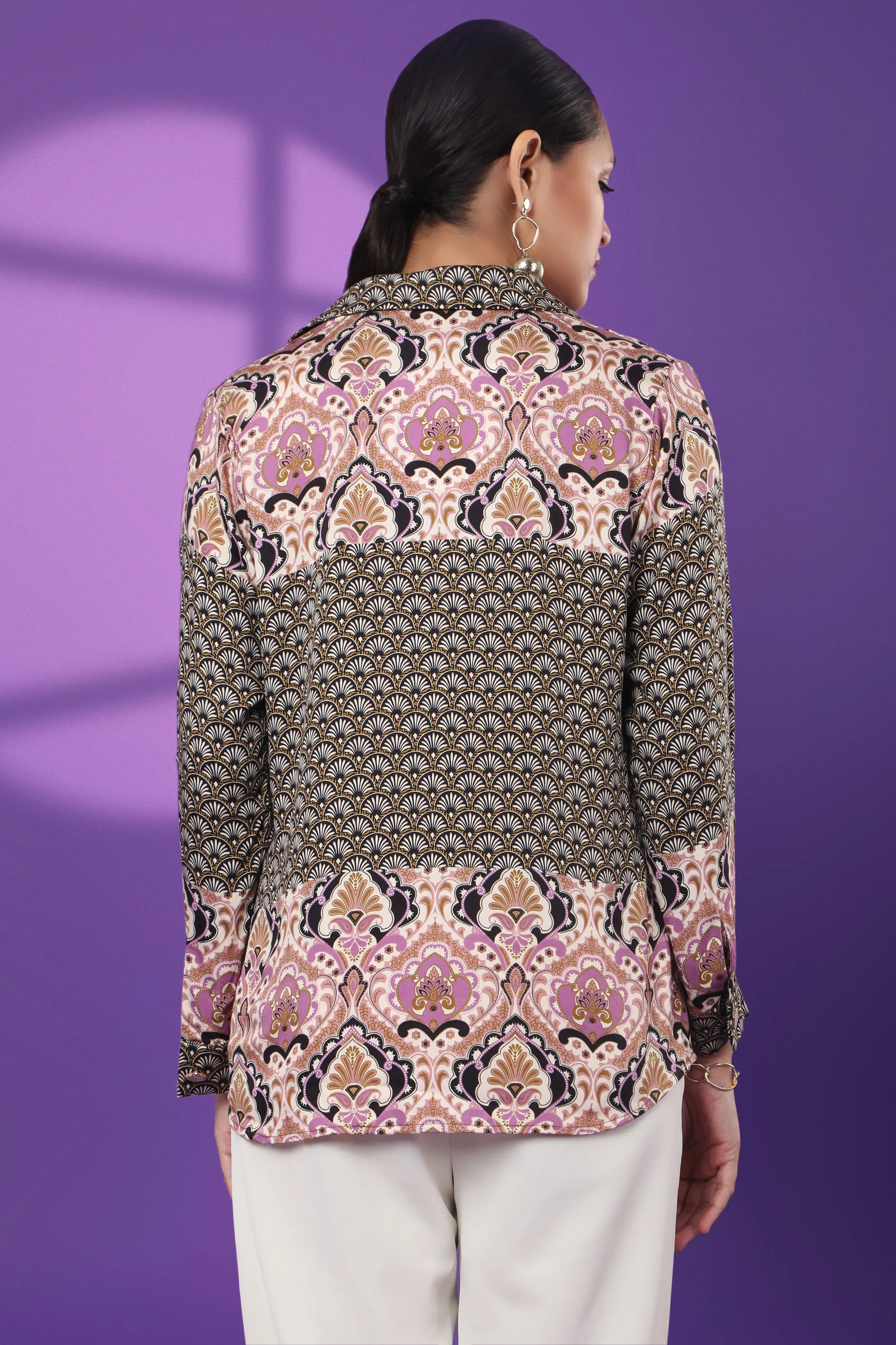 Clora Printed Paisely Top