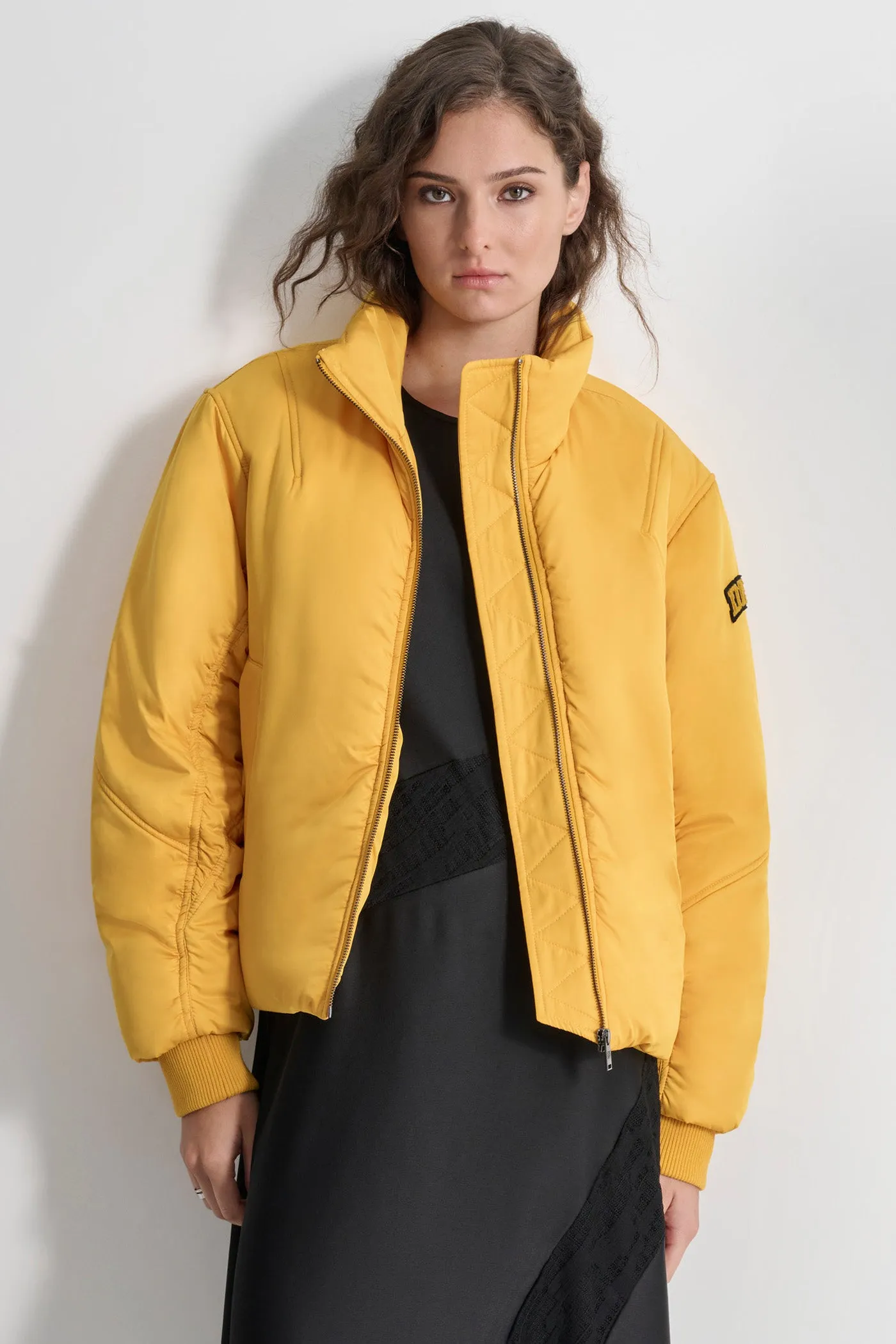 COATED SATIN PUFFER