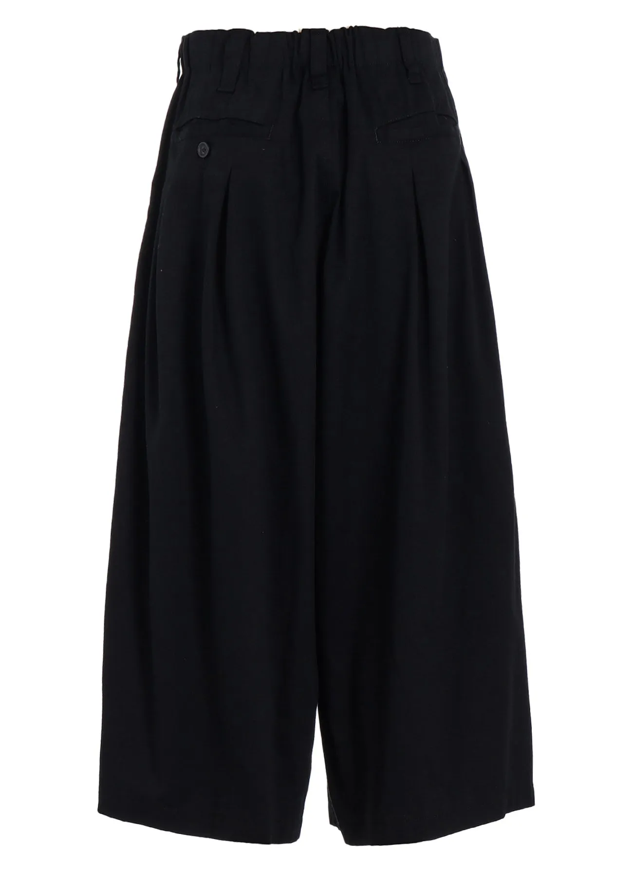 COTTON TWILL "BORO"APPLIQUE CULOTTE PANTS