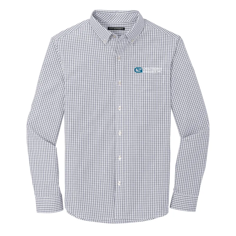 CSI Catastrophe Specialist, Inc Gingham Oxford, Men's Gray