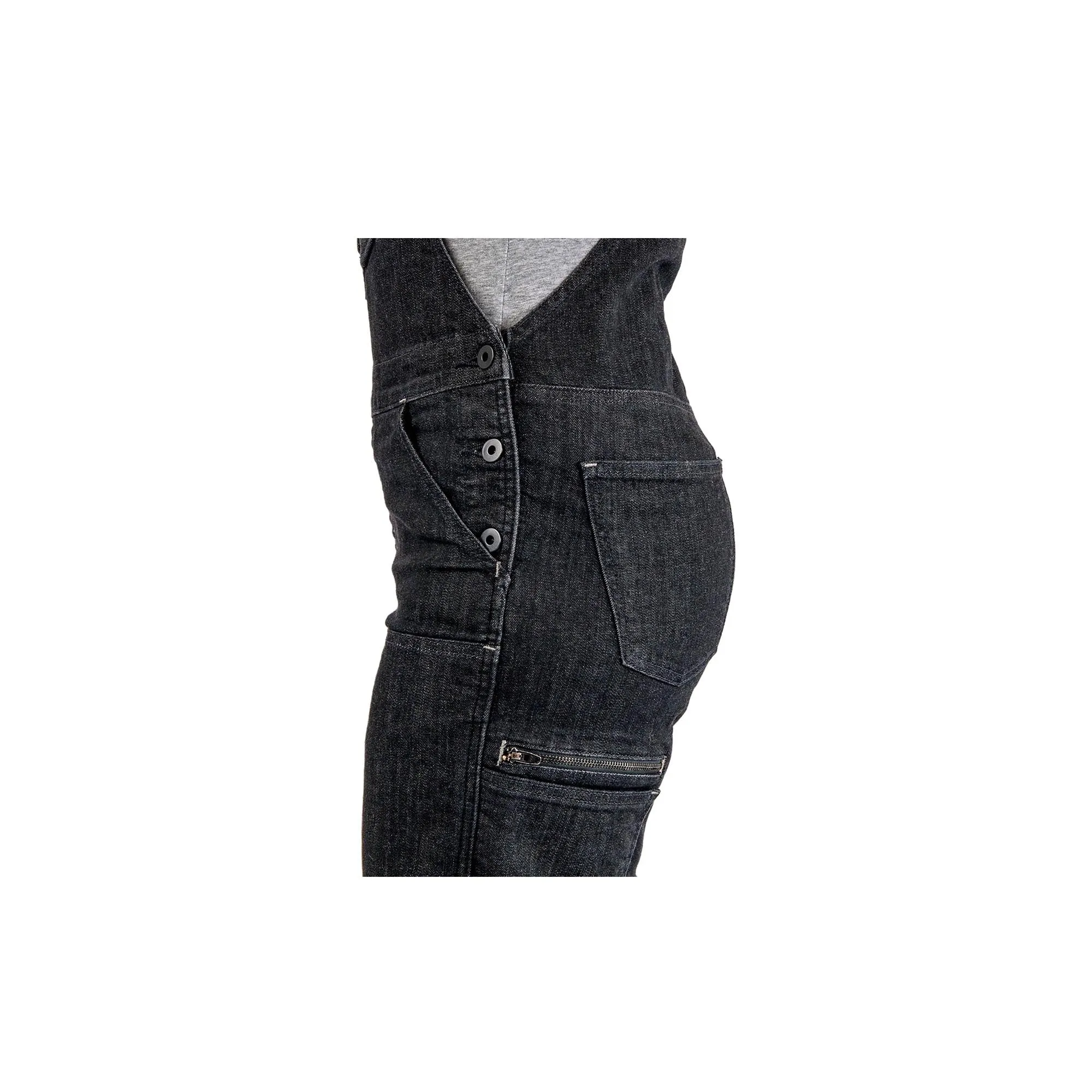 Dovetail Workwear Womens Freshley Overall Black Denim