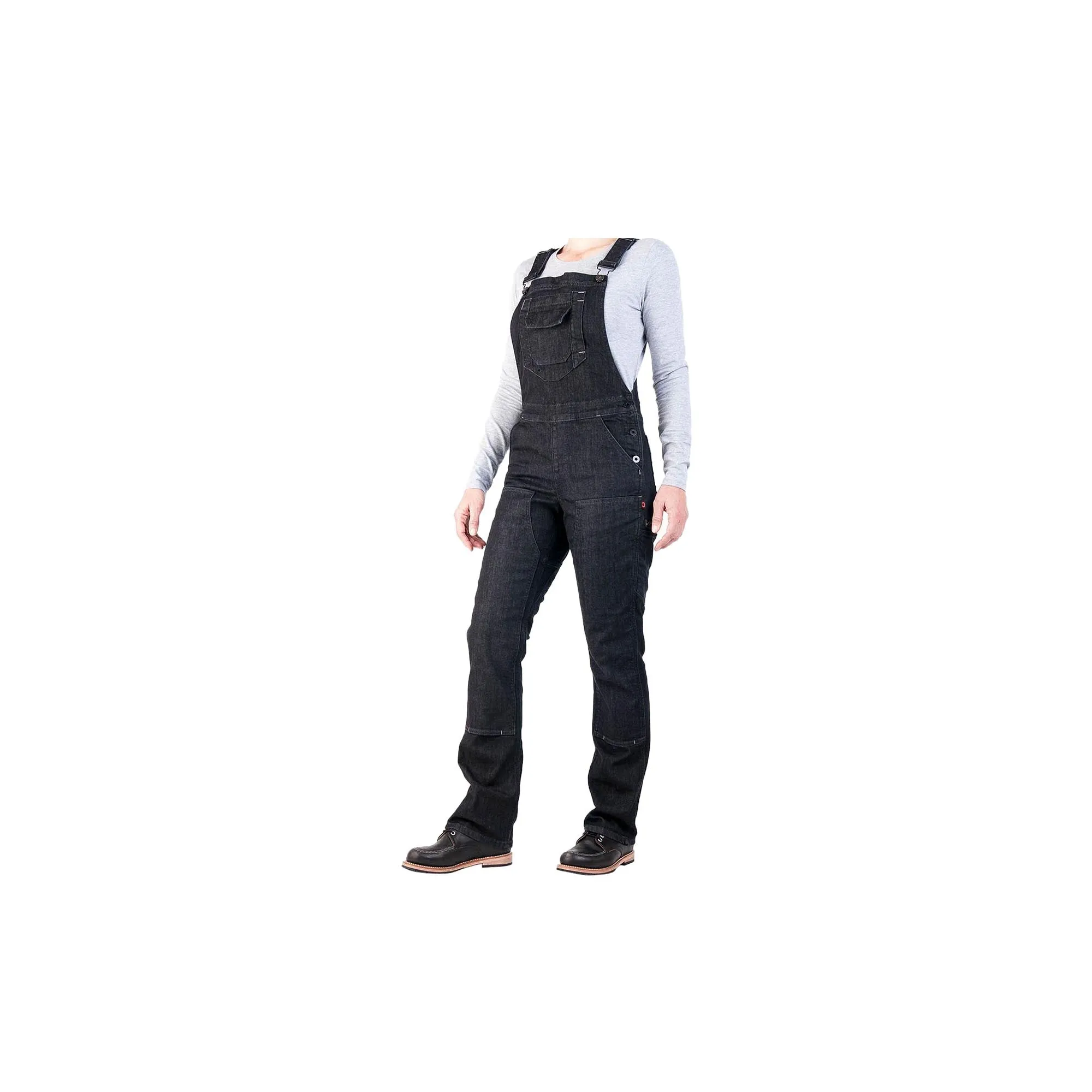 Dovetail Workwear Womens Freshley Overall Black Denim