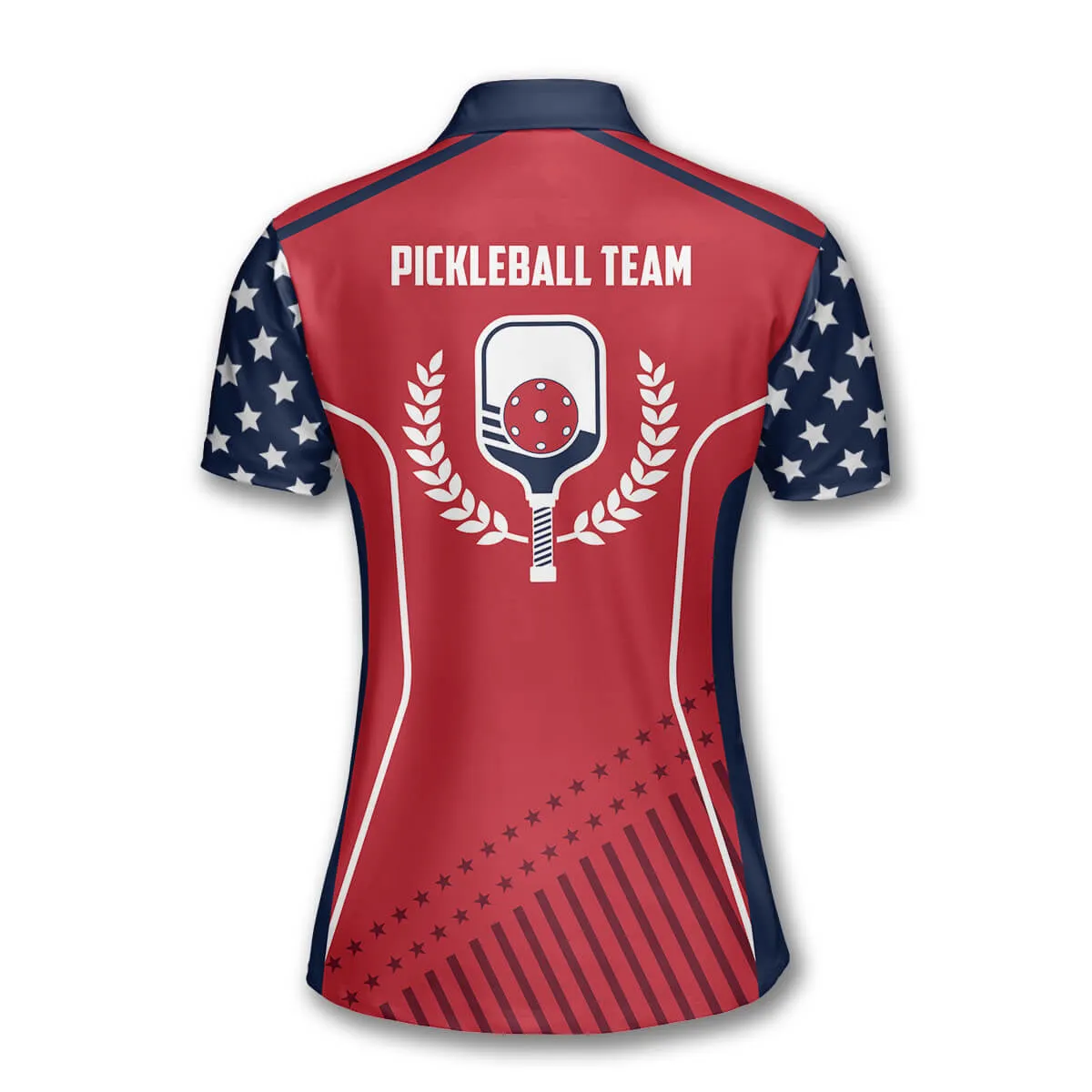 Eagle Red Star Pattern Custom Pickleball Polo Shirts for Women