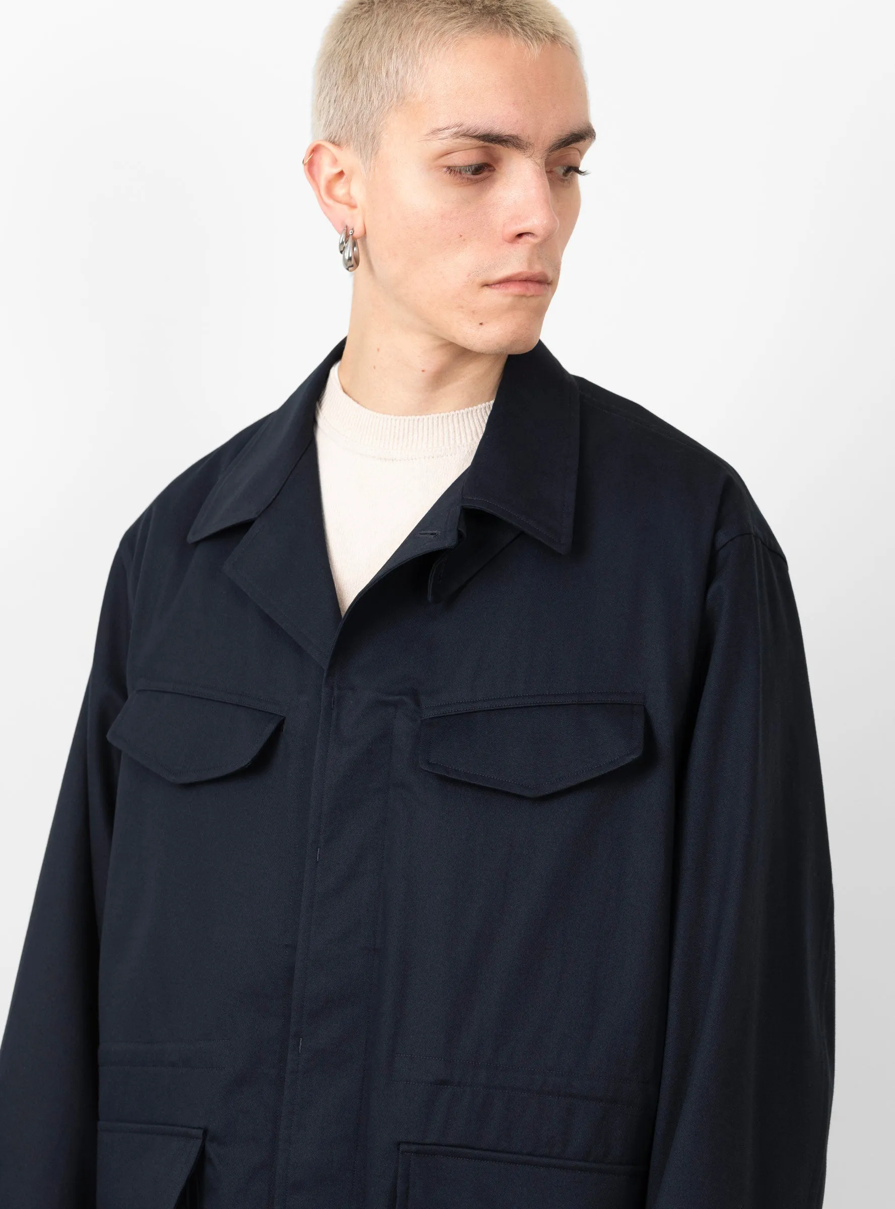 Egyptian Cotton Field Jacket Navy