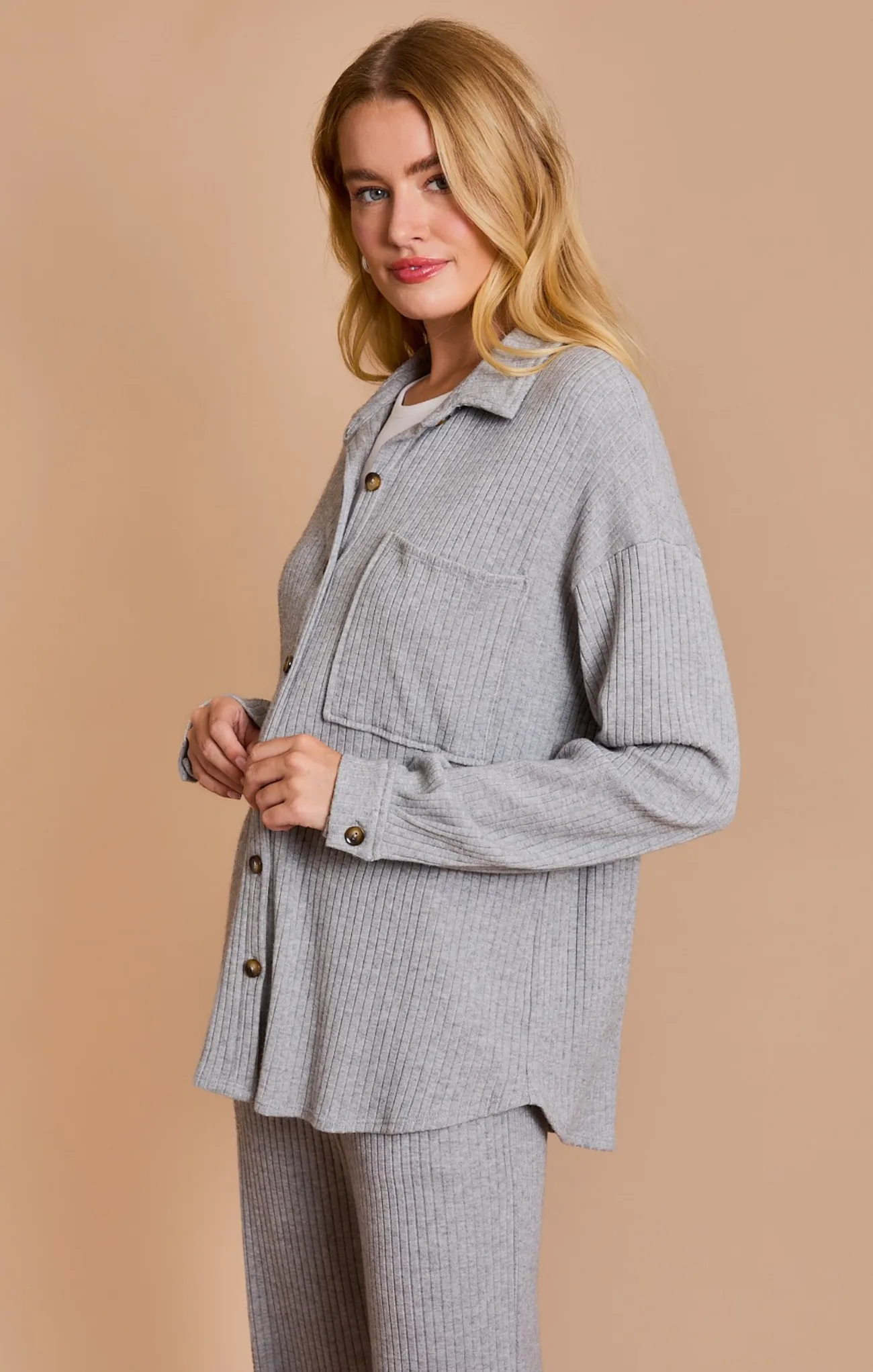 Emma Cozy Button Up