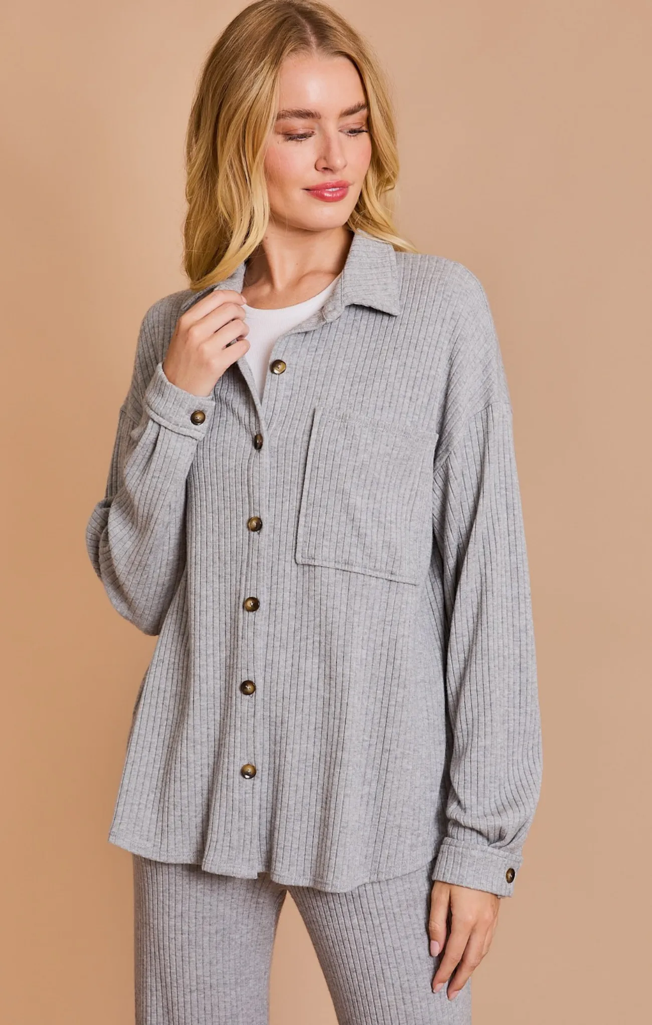 Emma Cozy Button Up