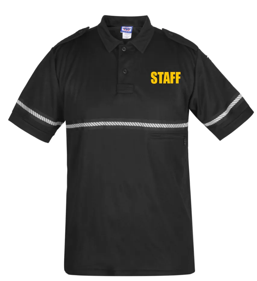 First Class Two Tone Staff Bike Patrol Shirt with Zipper Pocket and Hash Stripes