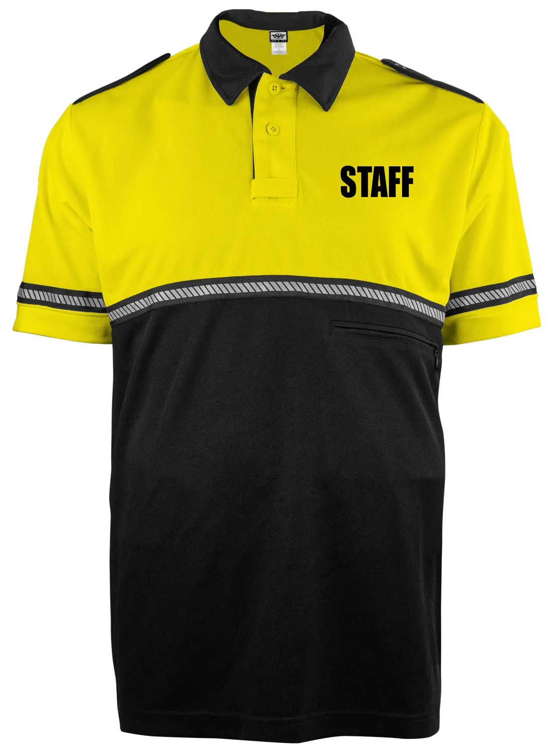 First Class Two Tone Staff Bike Patrol Shirt with Zipper Pocket and Hash Stripes