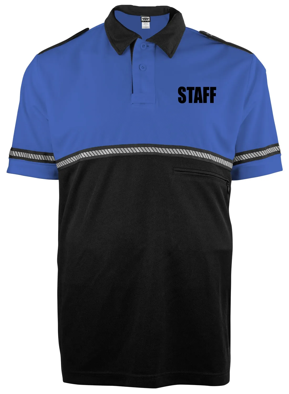 First Class Two Tone Staff Bike Patrol Shirt with Zipper Pocket and Hash Stripes