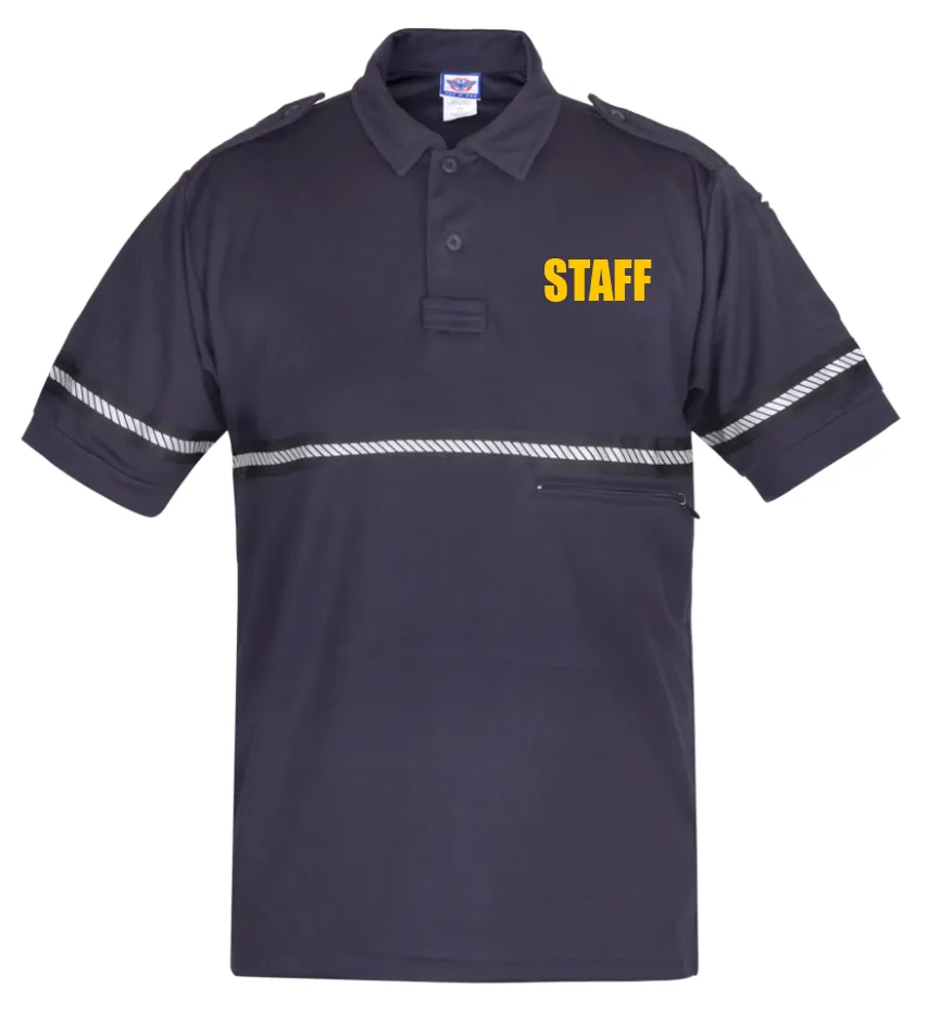 First Class Two Tone Staff Bike Patrol Shirt with Zipper Pocket and Hash Stripes