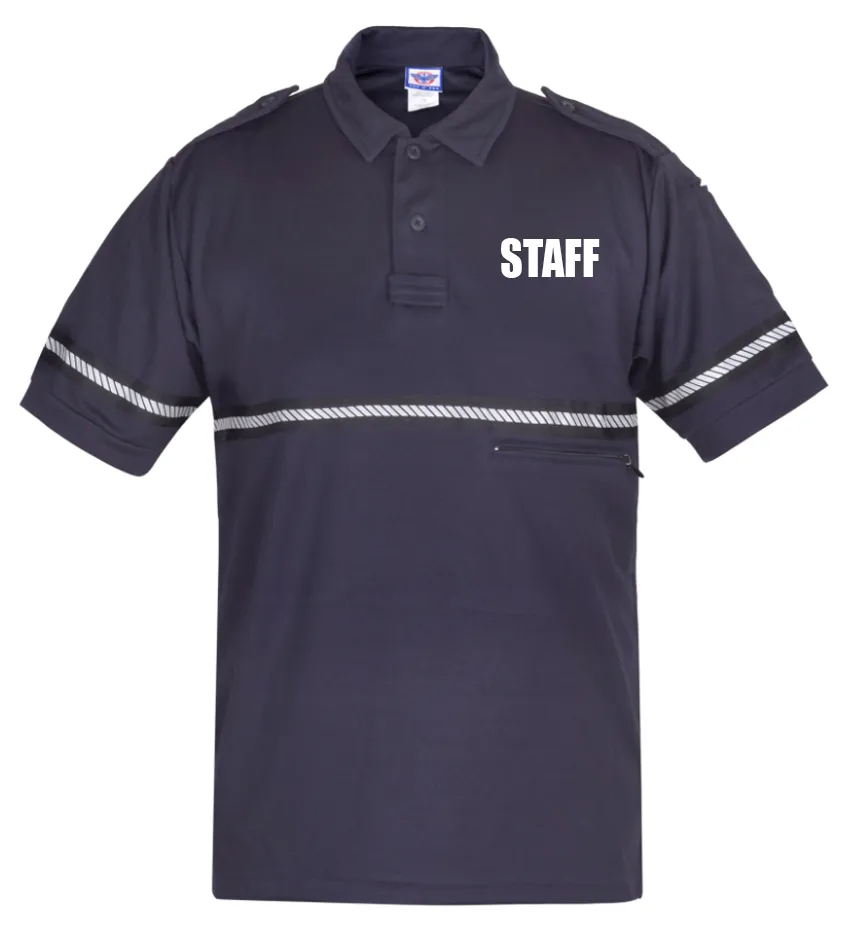 First Class Two Tone Staff Bike Patrol Shirt with Zipper Pocket and Hash Stripes