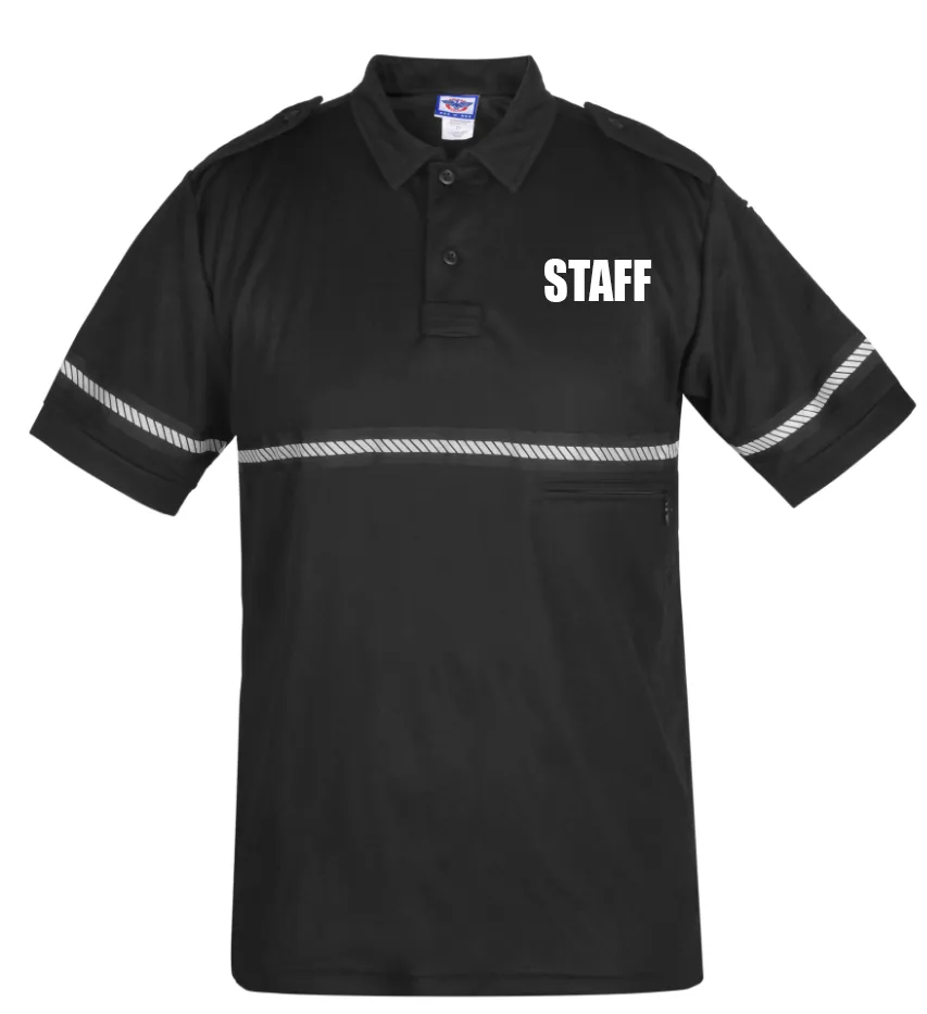 First Class Two Tone Staff Bike Patrol Shirt with Zipper Pocket and Hash Stripes