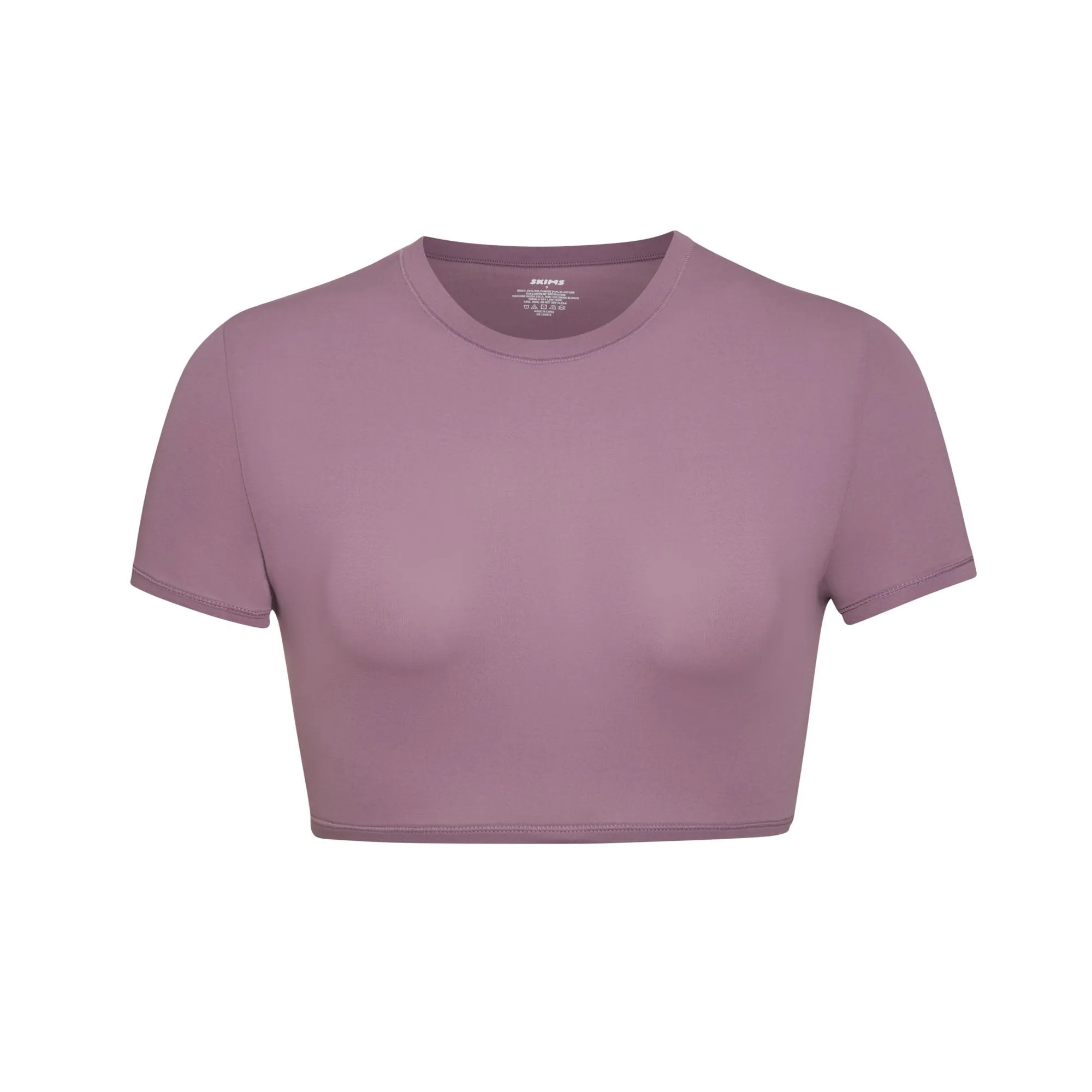 FITS EVERYBODY SUPER CROPPED T-SHIRT | PLUM