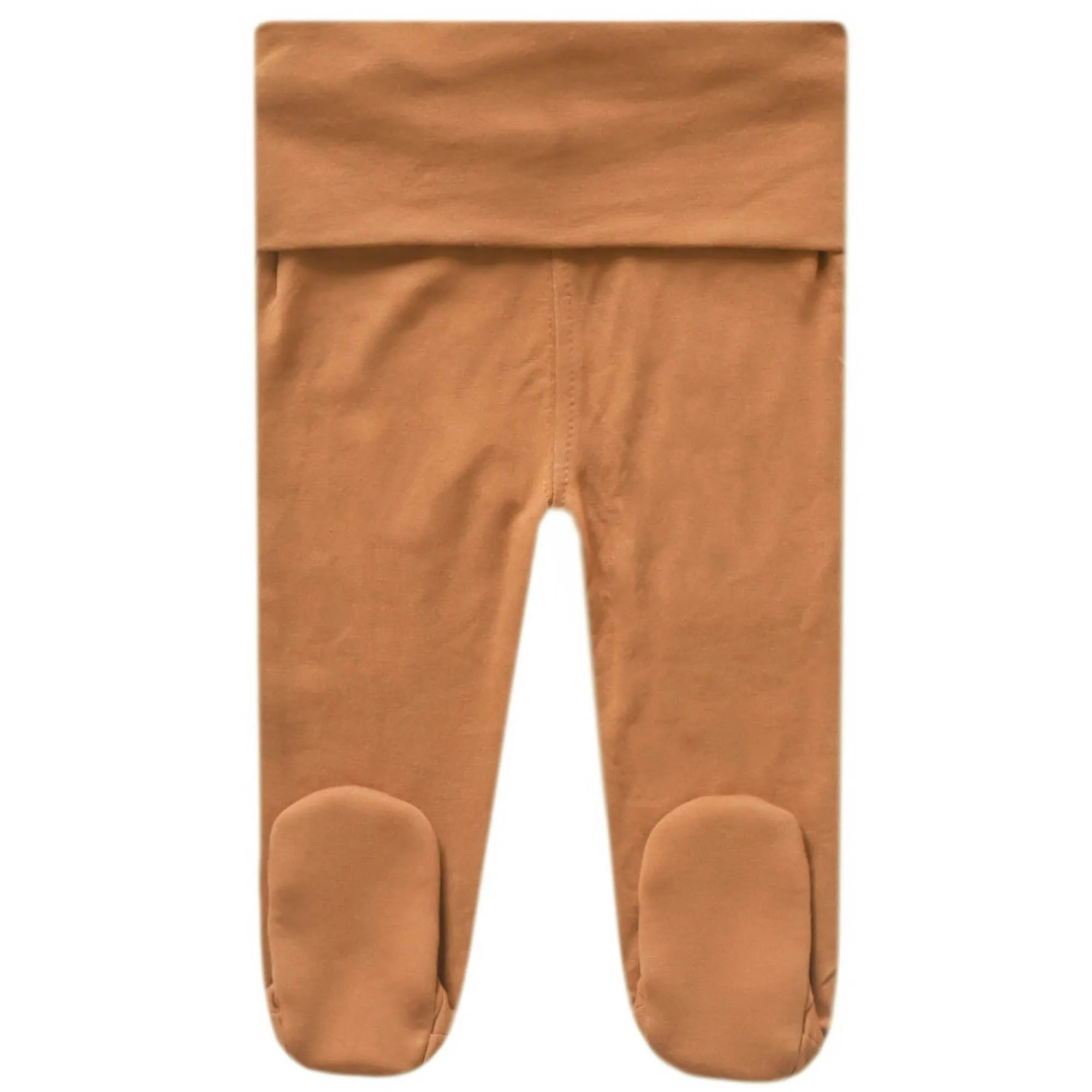 Footed Baby Pants - Camel