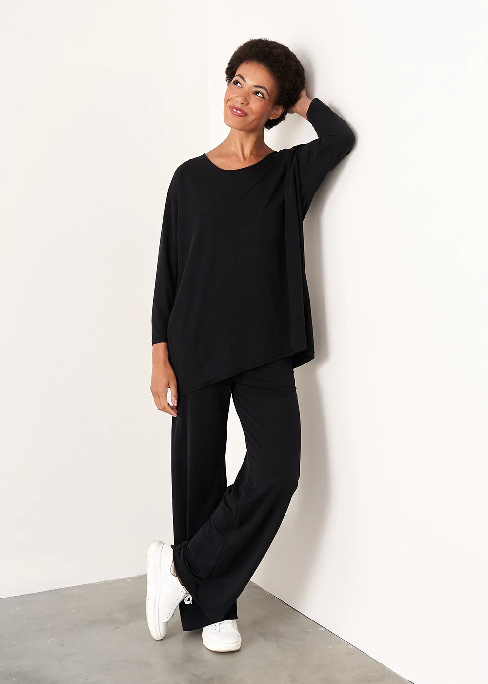 FRANKY OVERSIZED TOP - BLACK