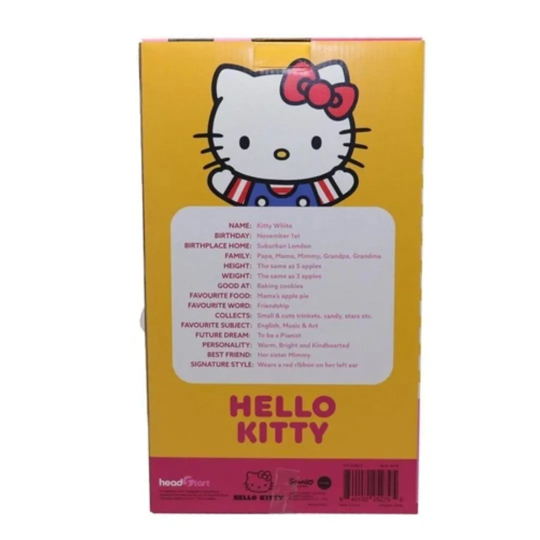 Hello Kitty White Blue Overalls Medium Plush