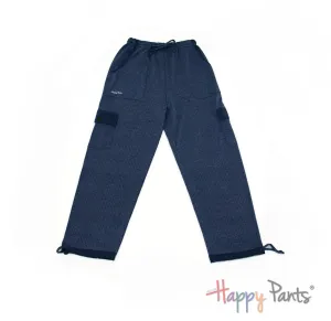 Herringbone Navy Men Happy Pants