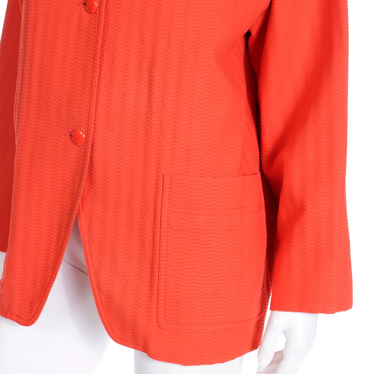 Isaac Mizrahi red jacket