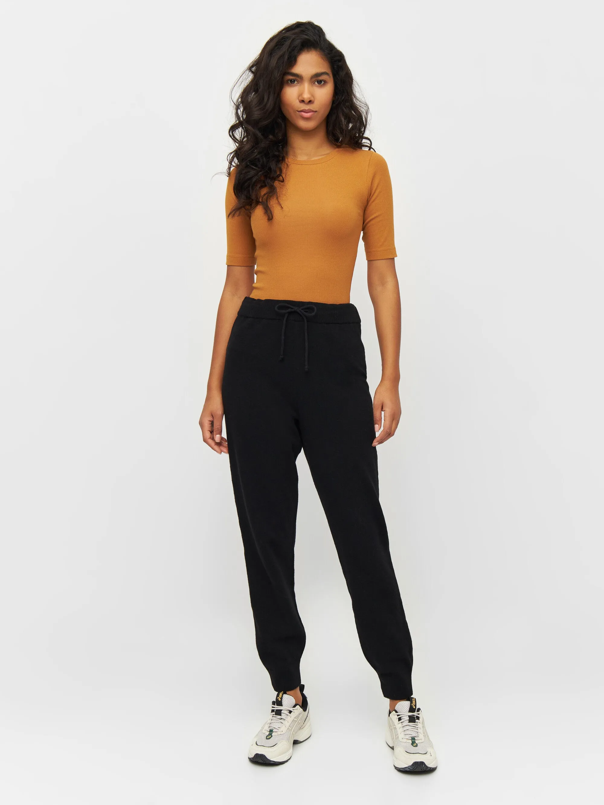 JADE hybrid knitted jog pants - Black Jet