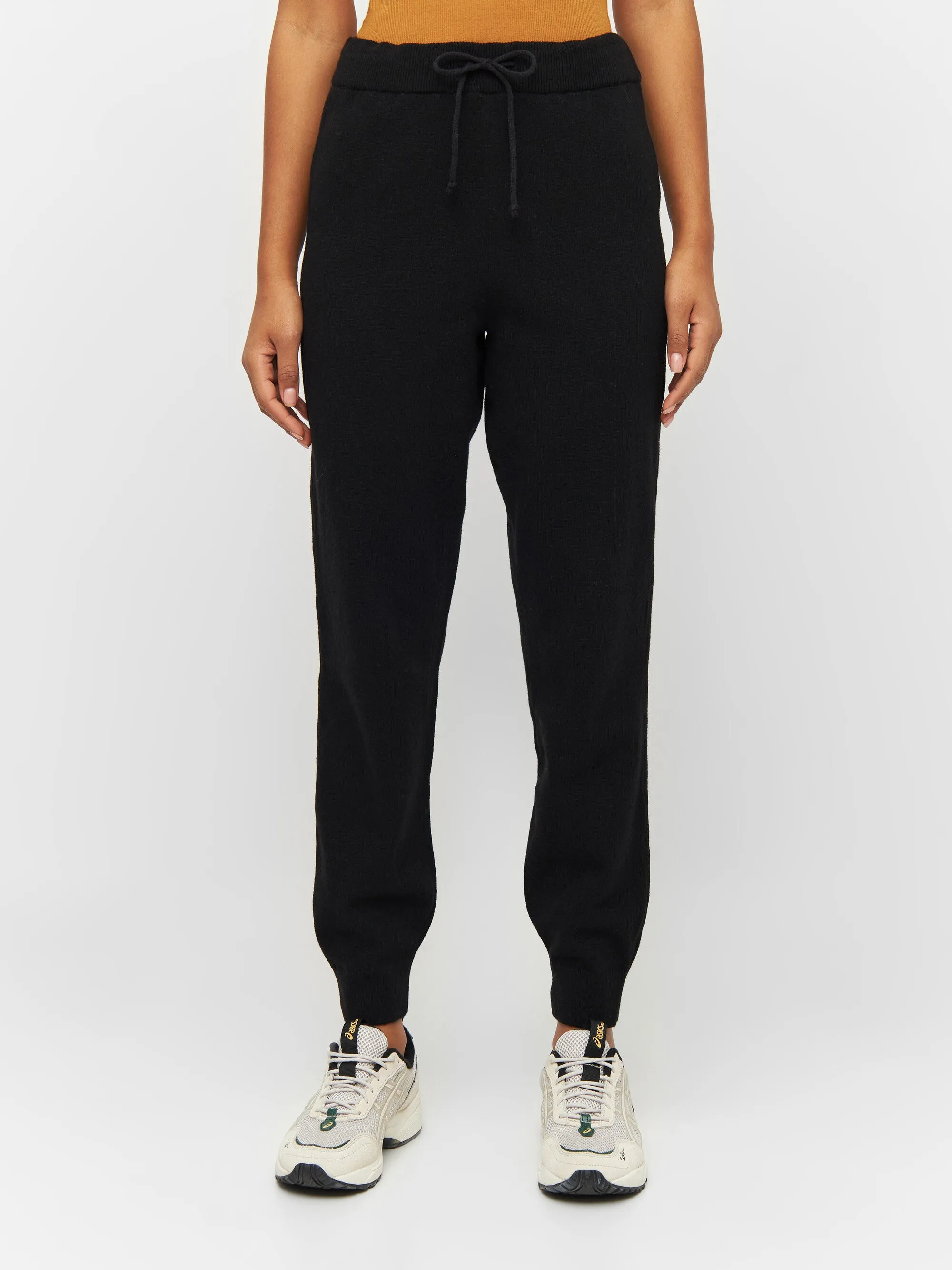 JADE hybrid knitted jog pants - Black Jet