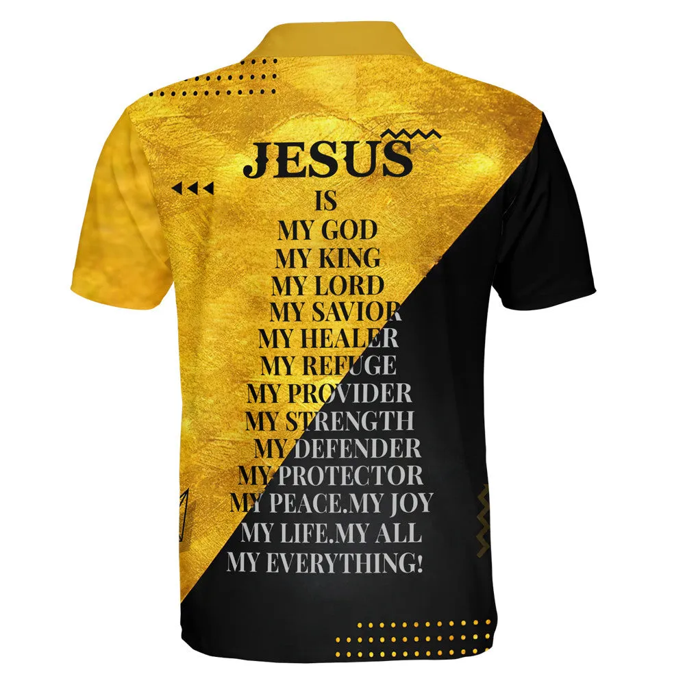 Jesus Is My God My King Polo Shirt - Christian Shirts & Shorts