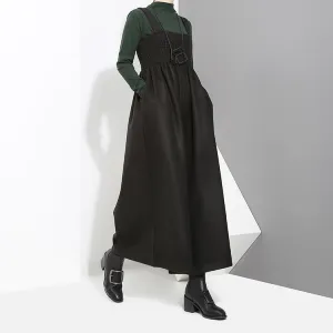 Jucee Wide Leg Overalls - Black