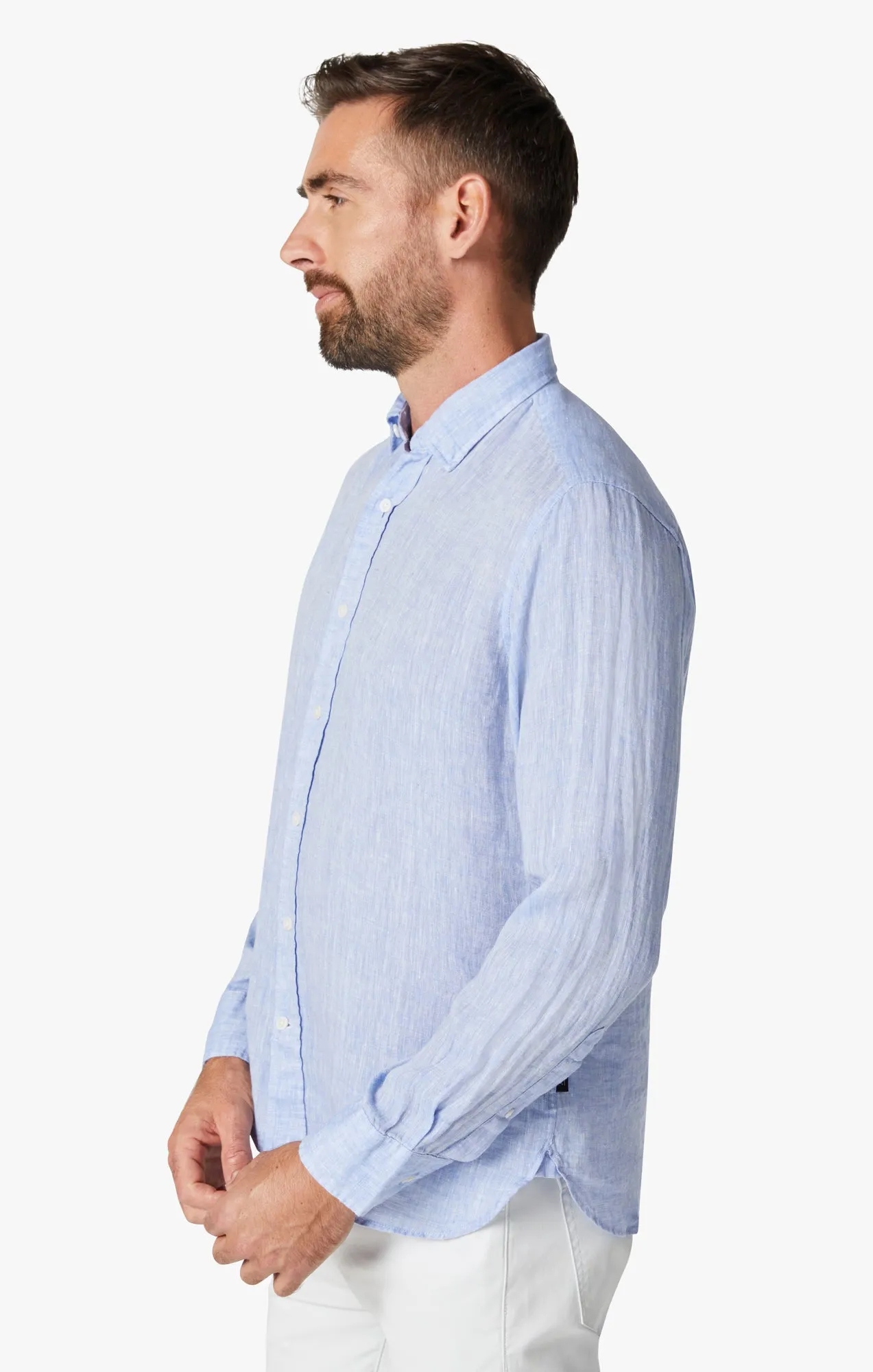 Linen Chambray Shirt in Hawaiian Ocean