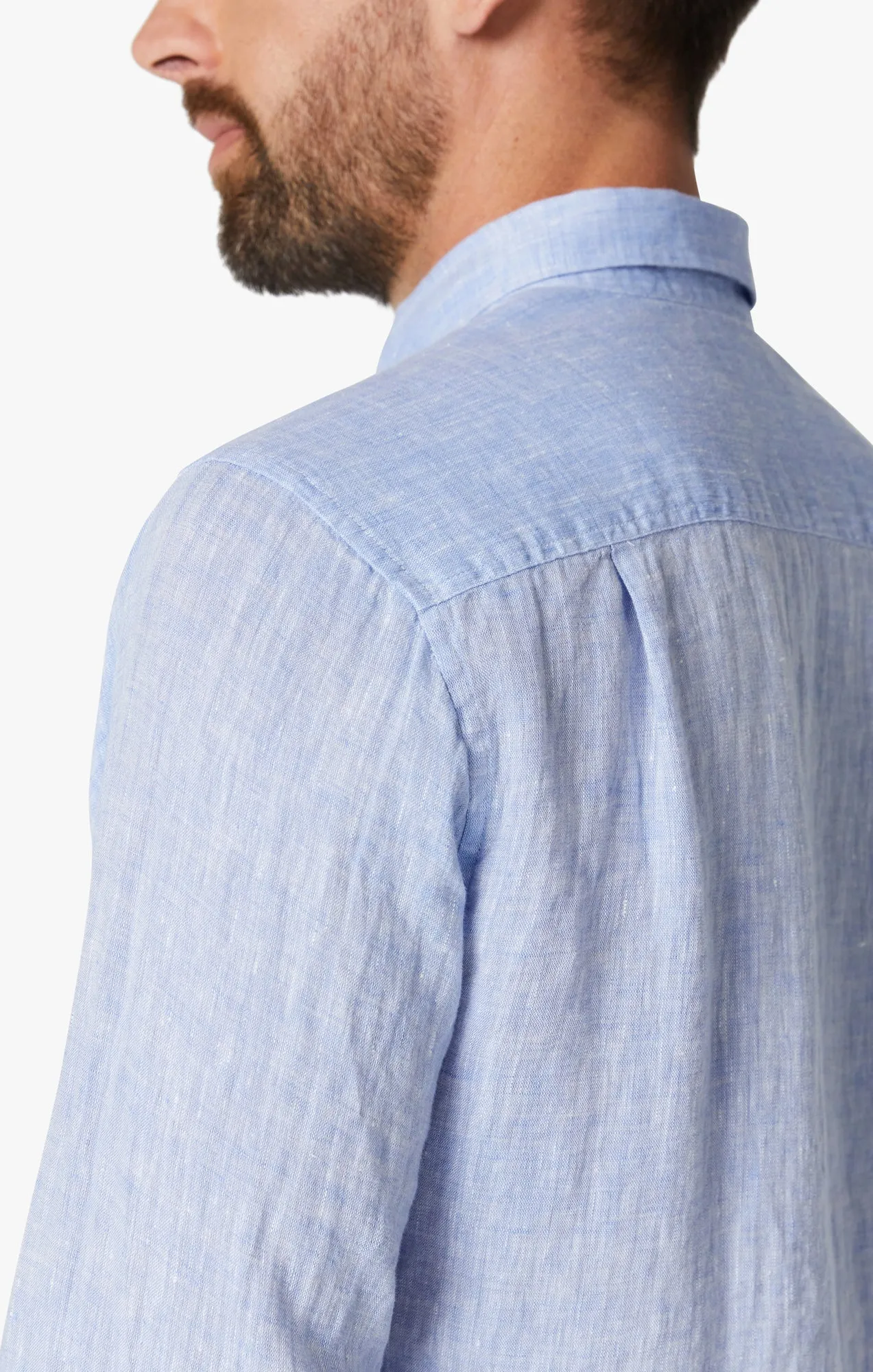 Linen Chambray Shirt in Hawaiian Ocean