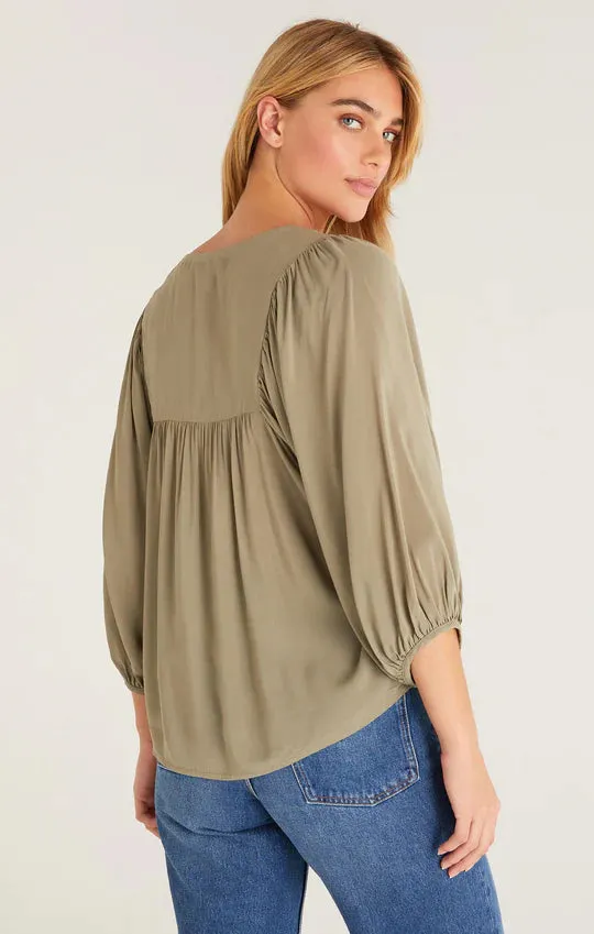 Long Sleeve Eden Top | Sage