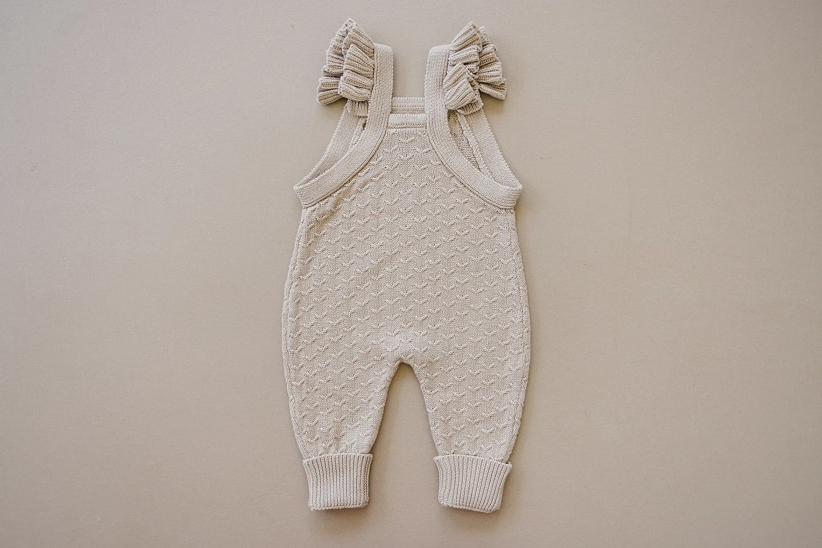 Mebie Baby Ruffle Knit Overalls