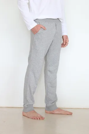 Men Sweat-Pants Melange Gray