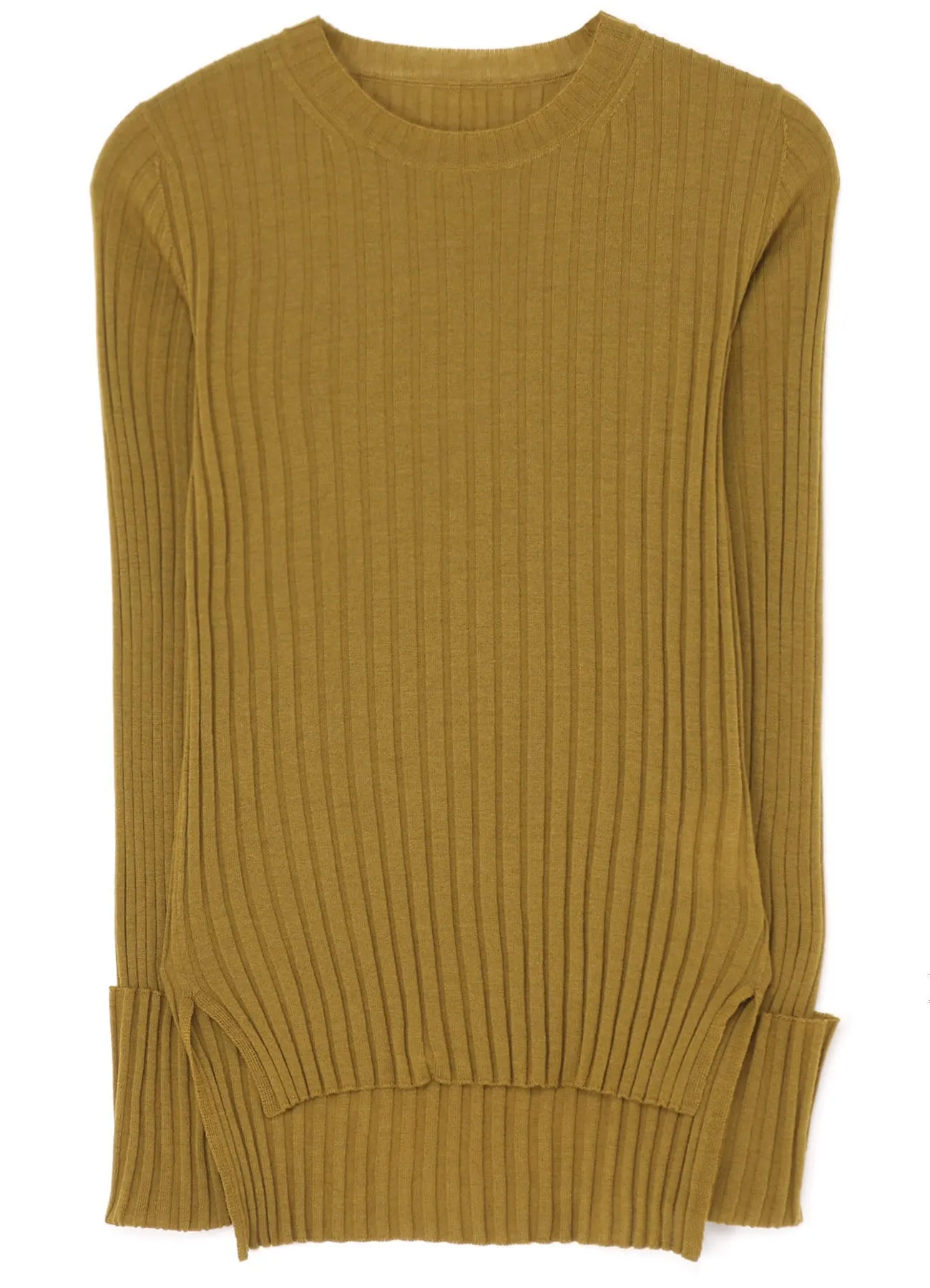 MERINO WOOL RIB CREW NECK KNITWEAR