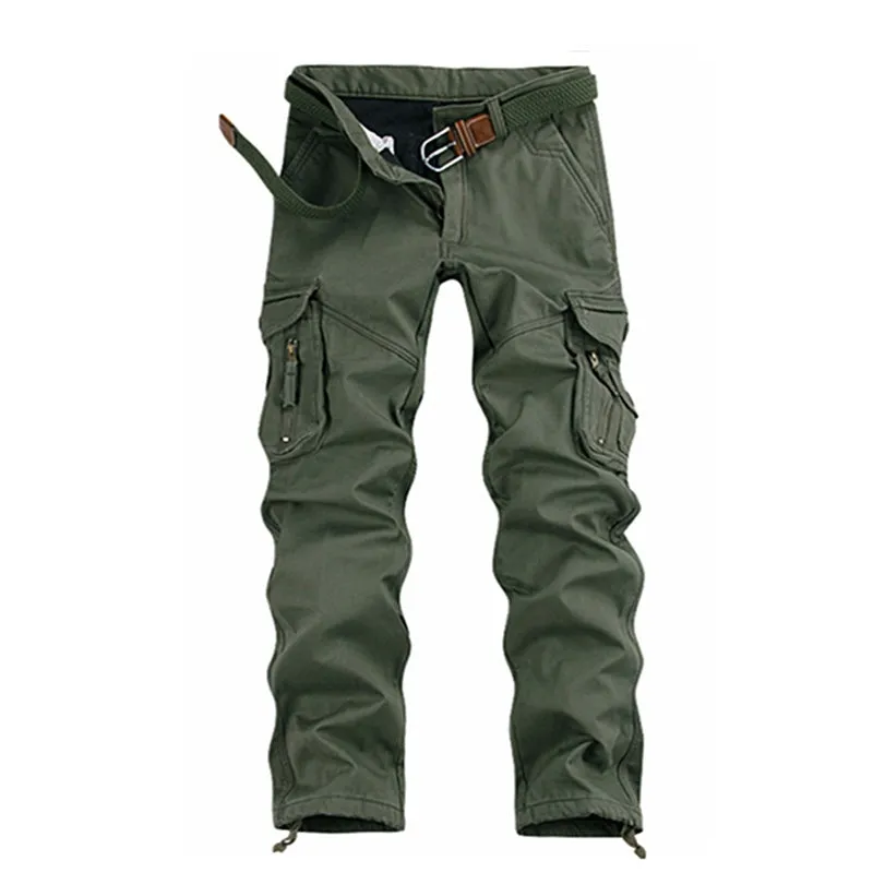 Multifunctional Men Cotton Long Pants Outdoor Cargo Pants For All Seasons