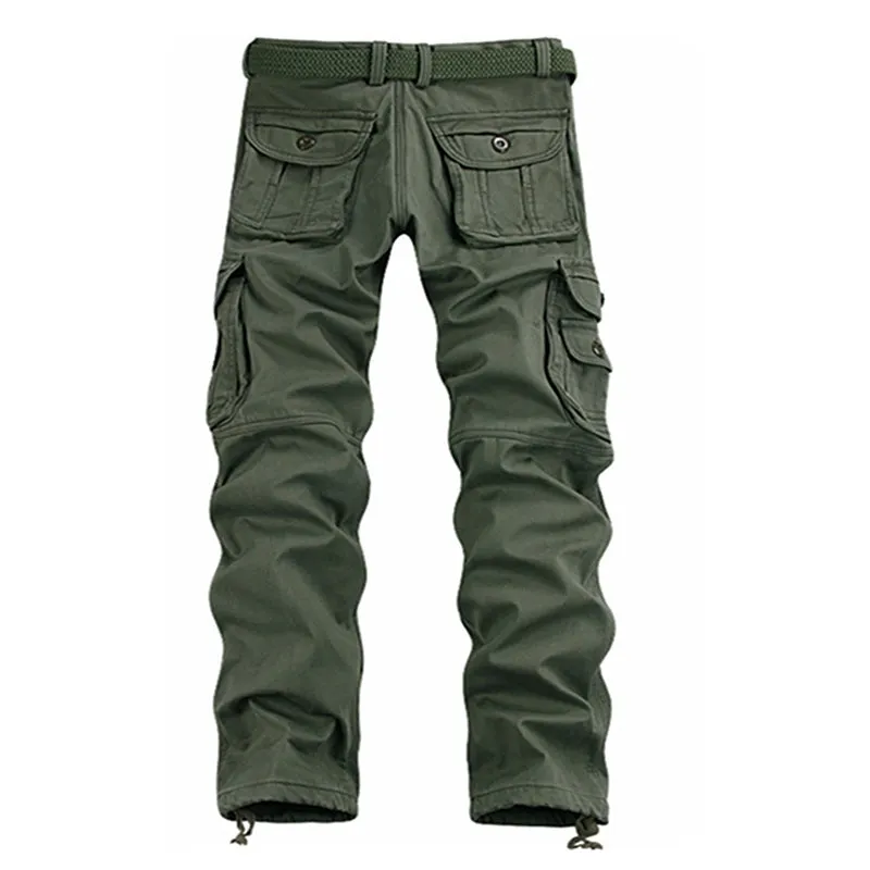 Multifunctional Men Cotton Long Pants Outdoor Cargo Pants For All Seasons