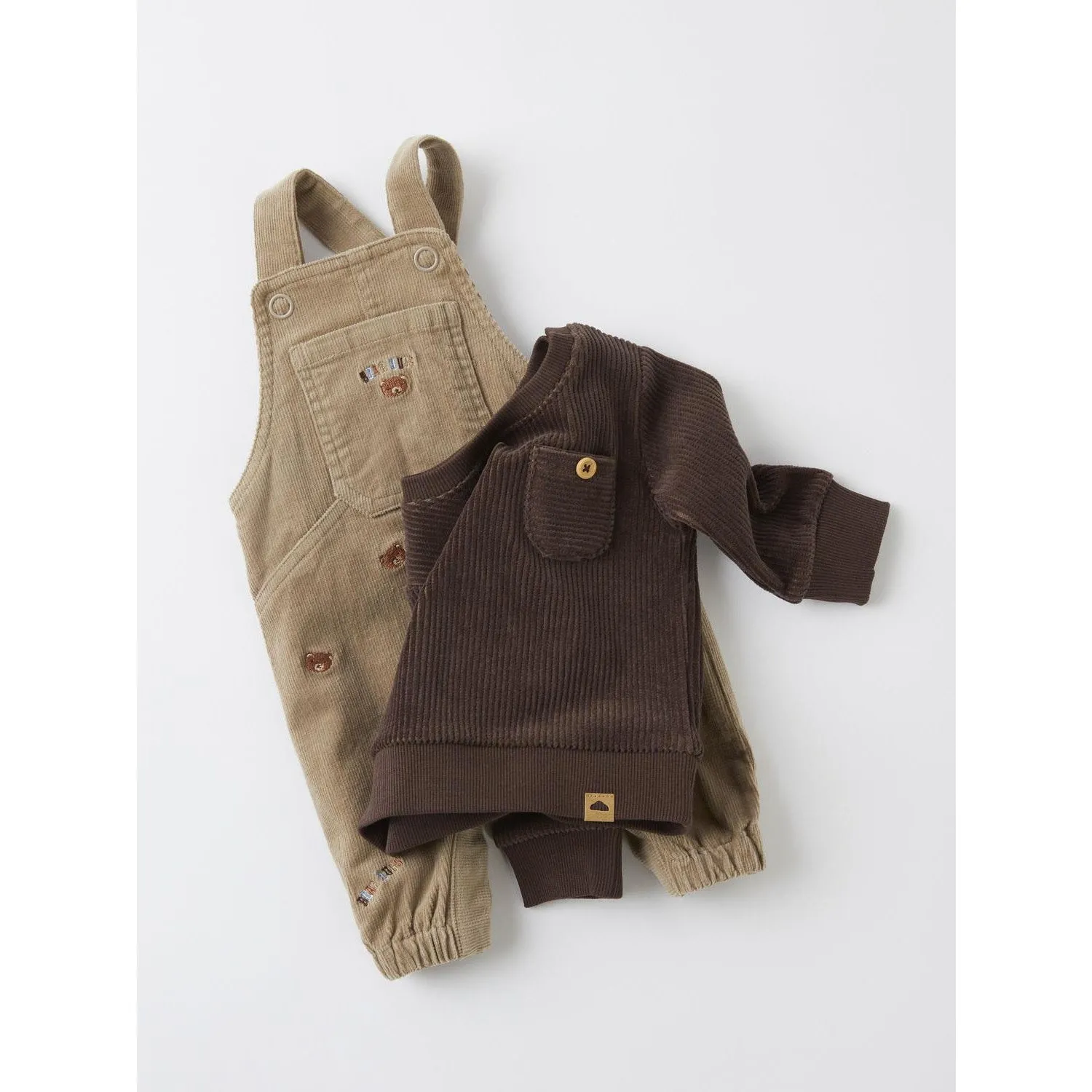 Name It Weathered Teak Ollie Regular Corduroy Overalls