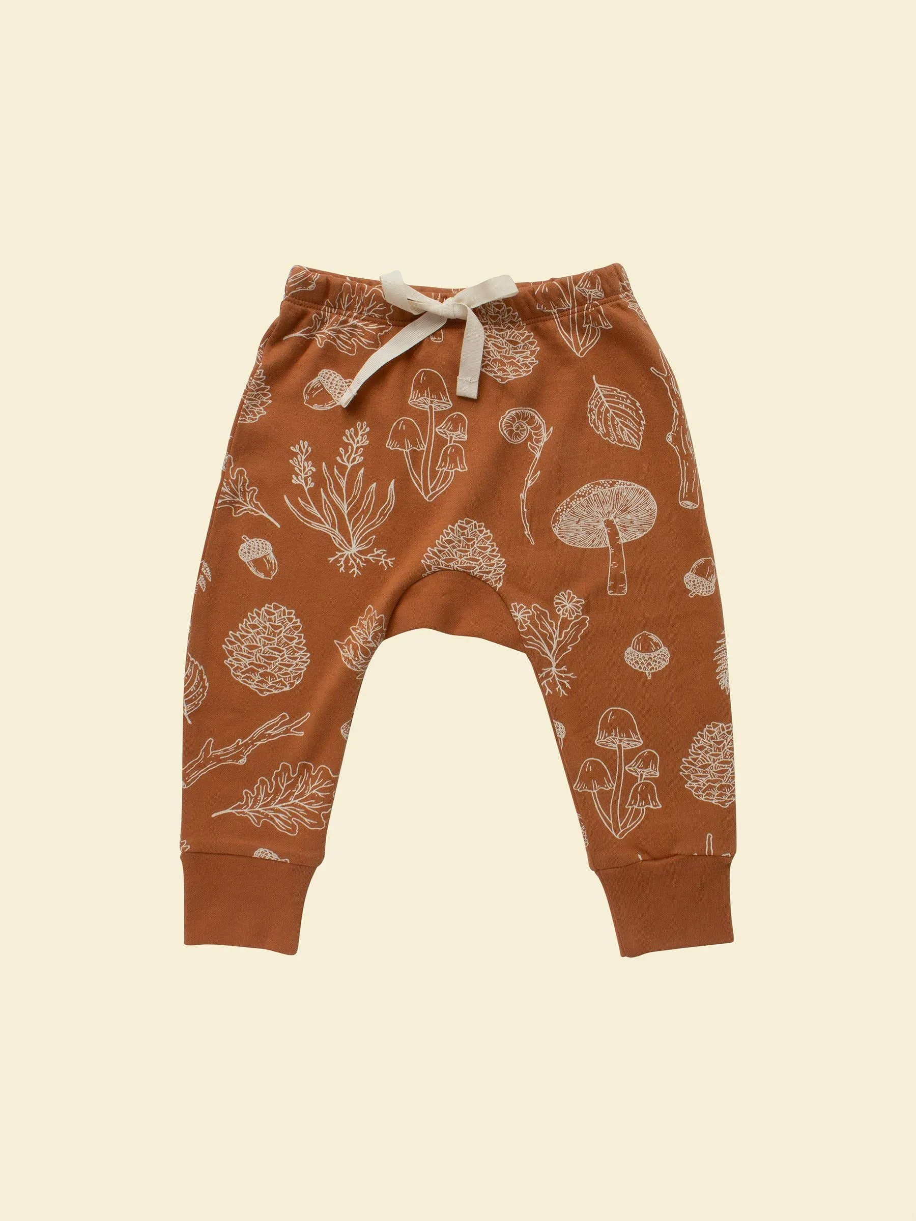 Organic Drawstring Pants - Autumn Forest