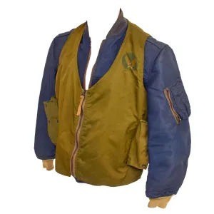 Original U.S. Korean War Era US Air Force L2A Flight Jacket With E1 Radio Vest - “Air Force Blue”