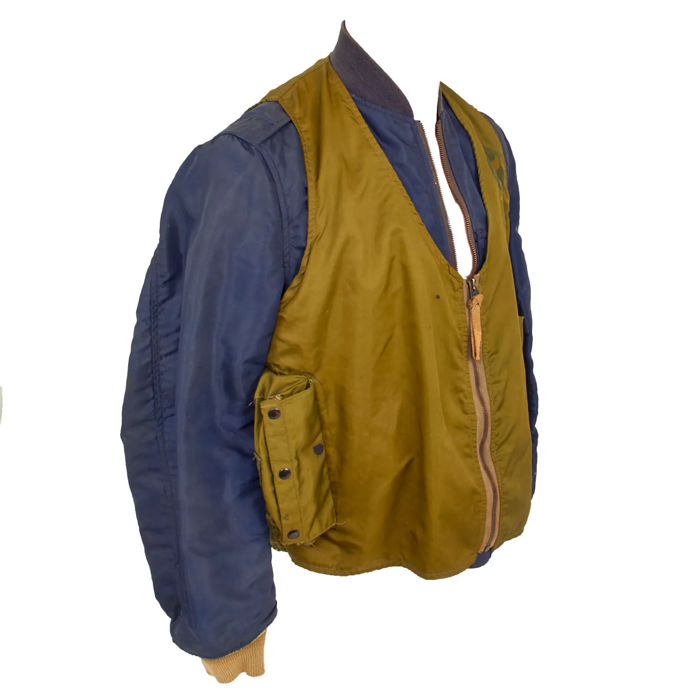 Original U.S. Korean War Era US Air Force L2A Flight Jacket With E1 Radio Vest - “Air Force Blue”