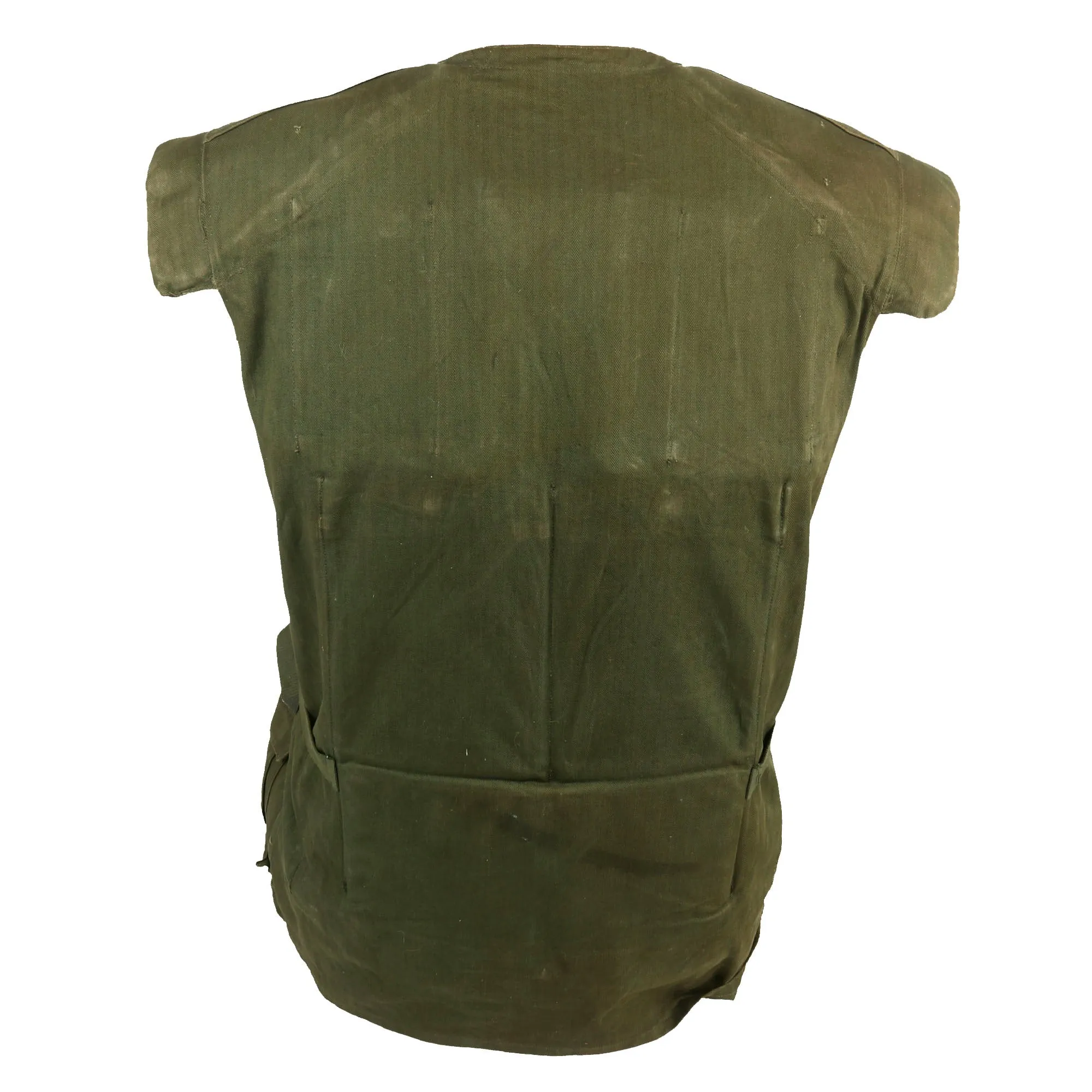 Original U.S. WWII U.S.M.C. Experimental Body Armor Flak Jacket - HBT Material